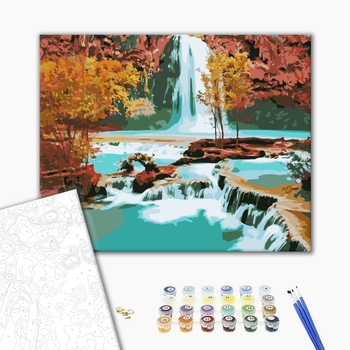 Картина по номерам Пейзажі - Водоспад