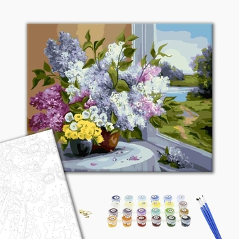 Картина по номерам Квіти - Цветущая Сирень