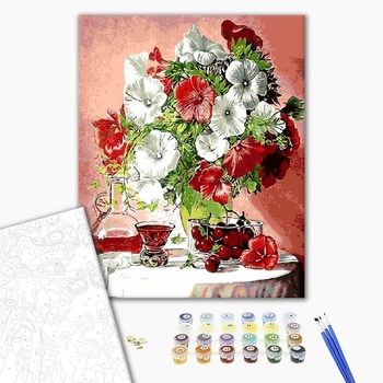 Картина по номерам Квіти - Натюрморт с вишней