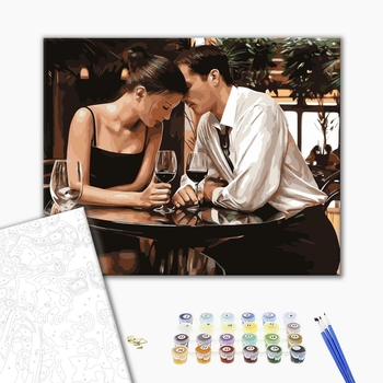 Картина по номерам Романтика - Столик на двох