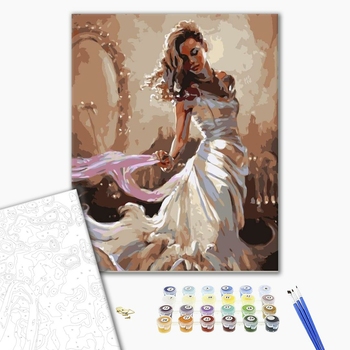 Картина по номерам Люди на картинах - Элегантность в белом