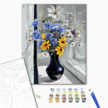 Картина по номерам Квіти - Букет польових квітів