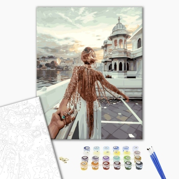 Картина по номерам Авторські колекції - Слідуй за мною.Озеро Удайпур