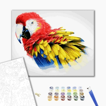 Картина по номерам Тварини, птахи та риби - Попугай Ара