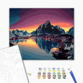 Картина по номерам Пейзажі - Северный закат