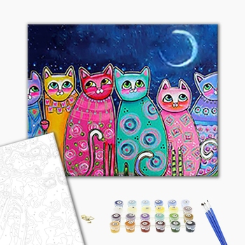 Картина по номерам Для початківців - Чудові коти