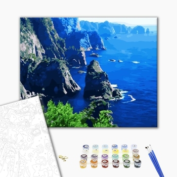 Картина по номерам Природа - Морские скалы яркие