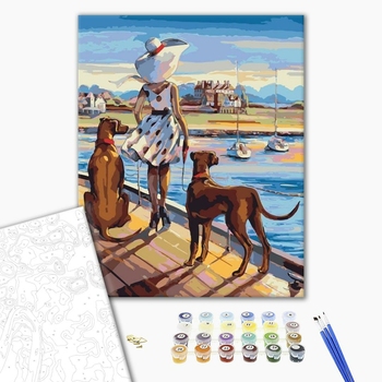 Картина по номерам Люди на картинах - На причале