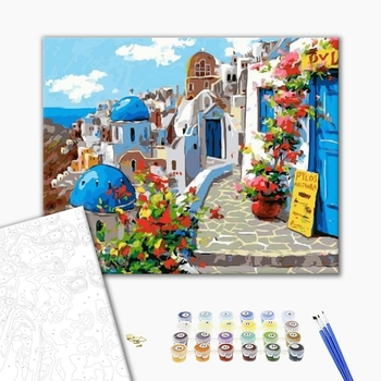 Картина по номерам Города - Літо Санторіні