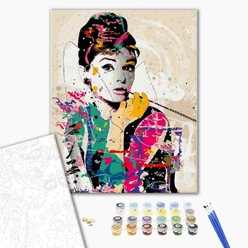 Картина по номерам Люди на картинах - Одрі Хепберн