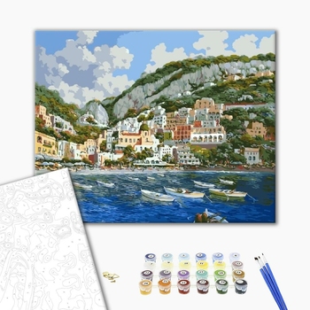 Картина по номерам Люди на картинах - Прибережный городок