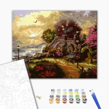 Картина по номерам Квіти - Сказочный дом