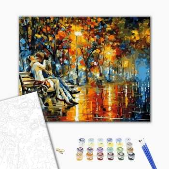 Картина по номерам Романтика - Осінній поцілунок