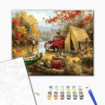 Картина по номерам Пейзажі - Відпочинок в лісі