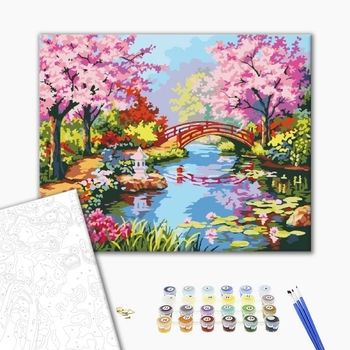 Картина по номерам Кораблі, автомобілі та літаки - Озеро в Японії