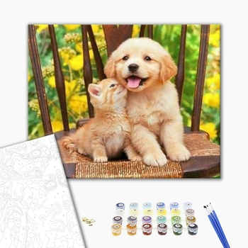 Картина по номерам Тварини, птахи та риби - Друзья на всю жизнь