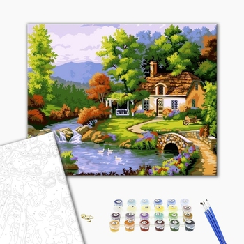 Картина по номерам Пейзажі - Лесной дом