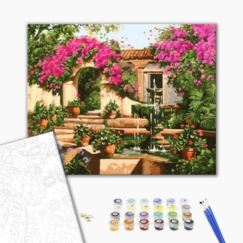 Картина по номерам Пейзажі - Цветочный двор