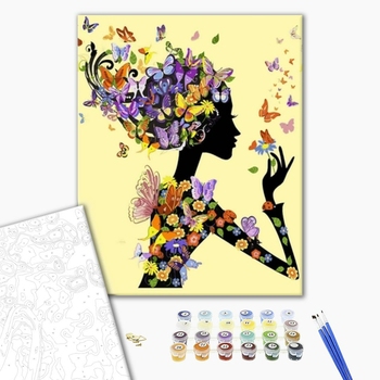 Картина по номерам Квіти - Силует весны