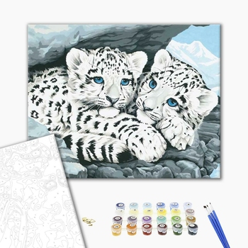 Картина по номерам Тварини, птахи та риби - Белые амурские тигры