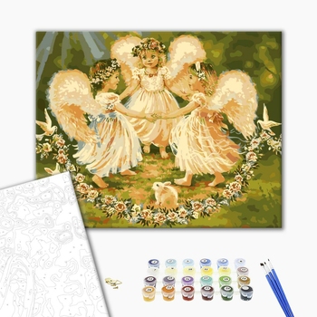 Картина по номерам Діти та ангели - Ангели в танці