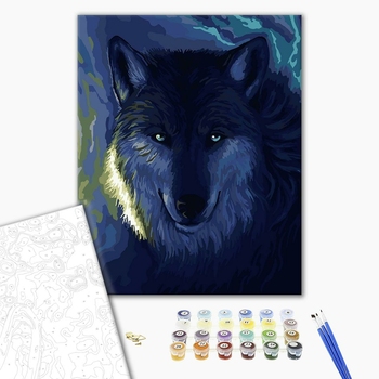 Картина по номерам Тварини, птахи та риби - Волк во тьме