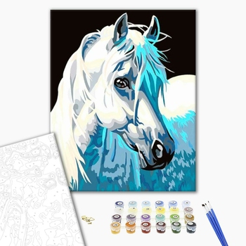 Картина по номерам Тварини, птахи та риби - Благородноя лошадь