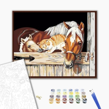 Картина по номерам Тварини, птахи та риби - Домашний хлев