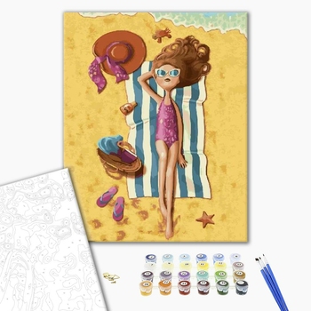 Картина по номерам Люди на картинах - На пляжі