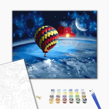 Картина по номерам Космос - Навколо Землі на повітряній кулі