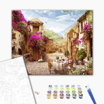 Картина по номерам Города - Квіткове кафе