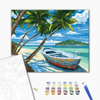 Картина по номерам Кораблі, автомобілі та літаки - Райський острів