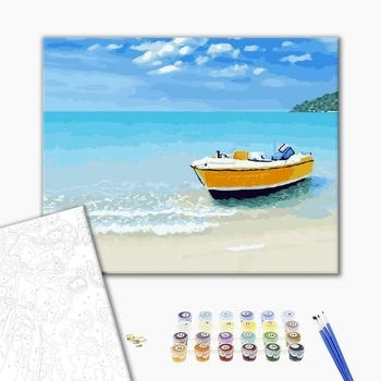 Картина по номерам Кораблі, автомобілі та літаки - На березі