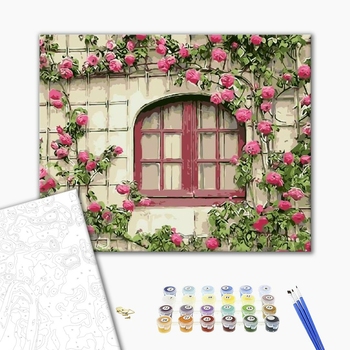 Картина по номерам Пейзажі - Розовые цветы