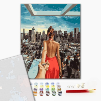 Картина по номерам Преміум картини - Слідуй за мною Манхеттен