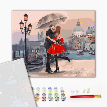Картина по номерам Преміум картини - Пара в Венеції