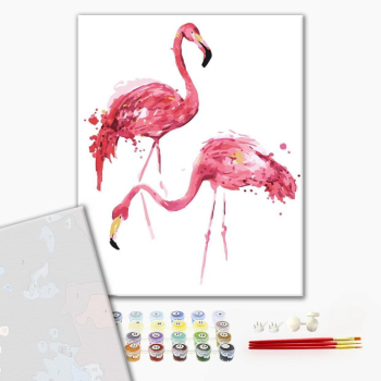 Картина по номерам Преміум картини - Фламинго