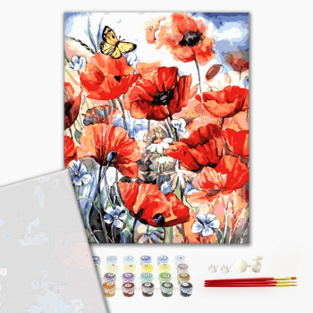 Картина по номерам Преміум картини - Маківки