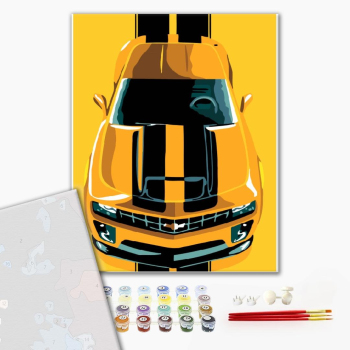 Картина по номерам Преміум картини - Желтое авто