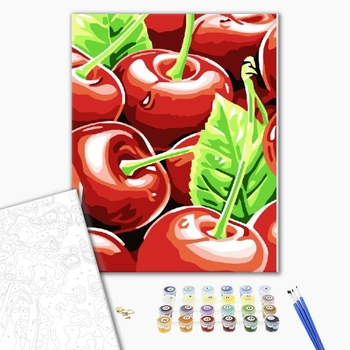 Картина по номерам Для початківців - Стигла вишня