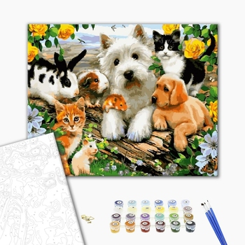 Картина по номерам Тварини, птахи та риби - Эти забавные животные