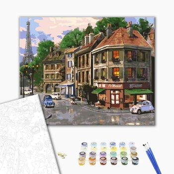 Картина по номерам Города - Вулиця Парижа
