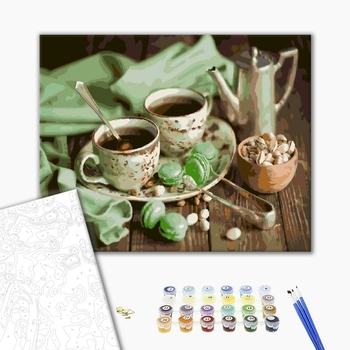 Картина по номерам Натюрморти - М'ятне чаювання