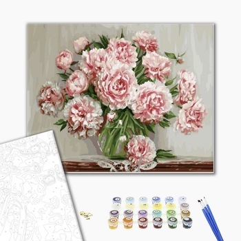 Картина по номерам Квіти - Садові півонії