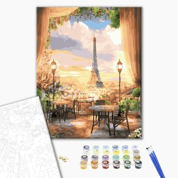 Картина по номерам Города - Паризьке кафе