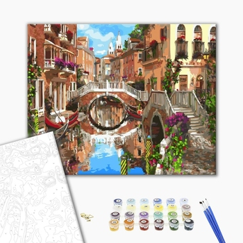 Картина по номерам Природа - Місток через канал