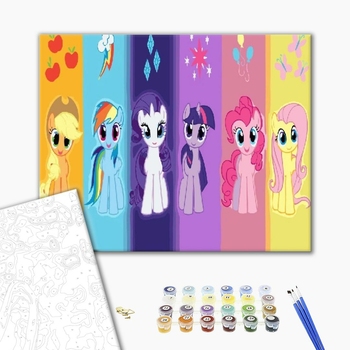 Картина по номерам Мультфільми, комікси, аніме - Мои Маленькие Пони