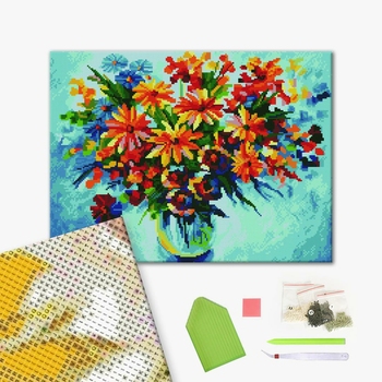 Алмазна мозаїка 40х50 - Желтые герберы