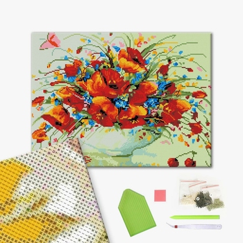 Алмазна мозаїка 40х50 - Маки и вишни