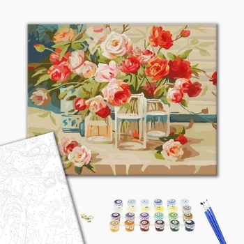 Картина по номерам Квіти - Летние розы